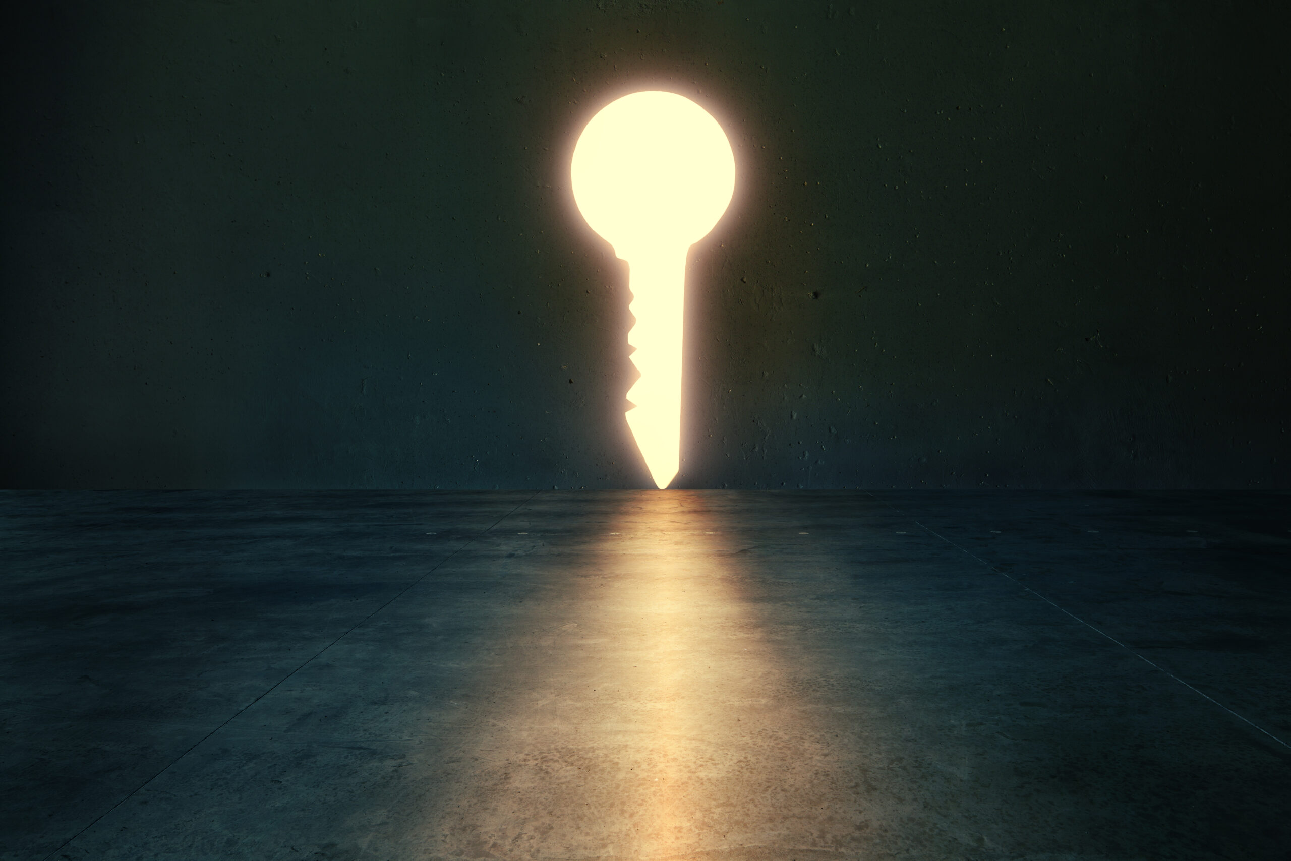 Key cutout for portal transition from homepage to CIC